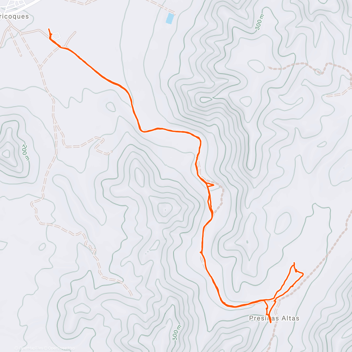 Map of the activity, Ochtendhike