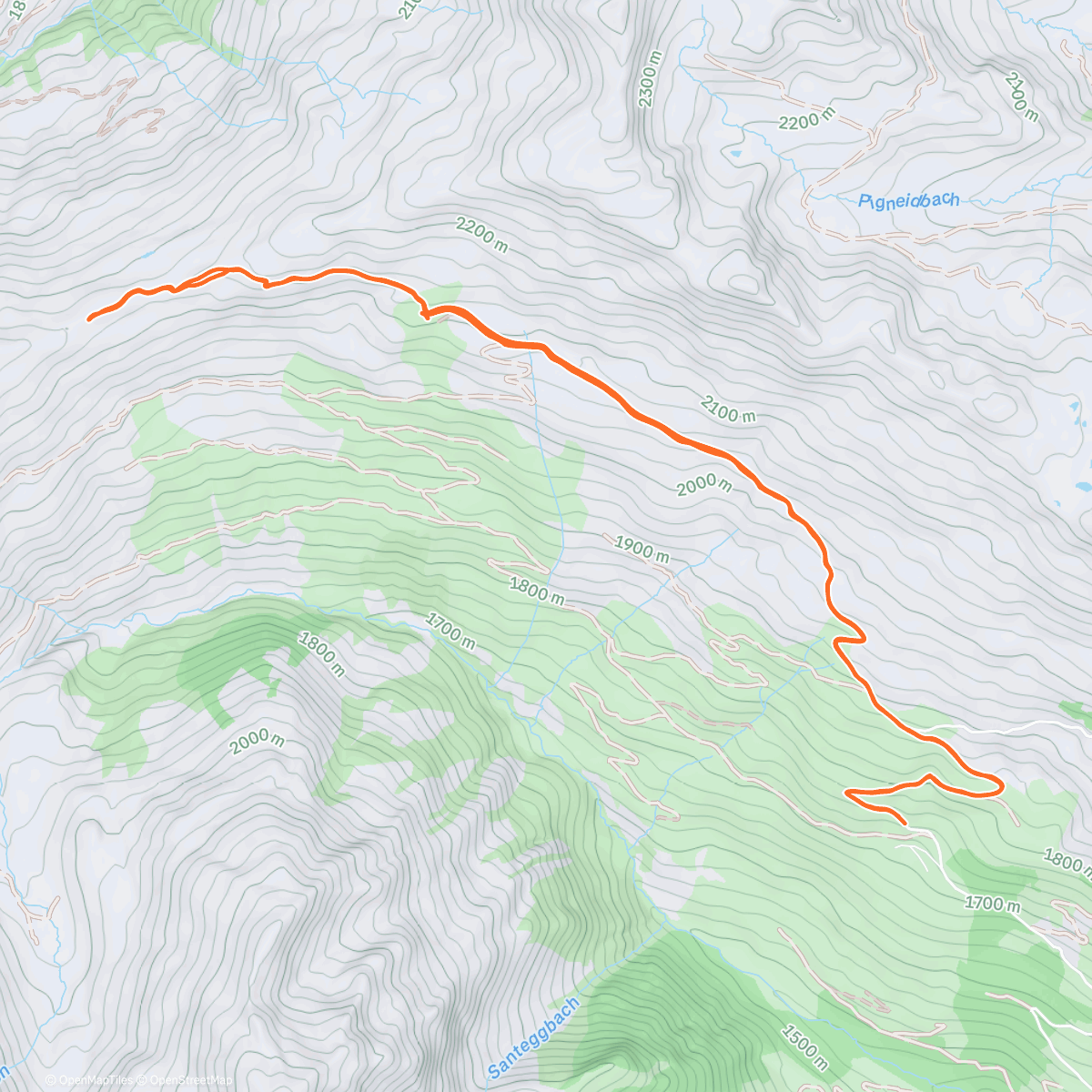 Map of the activity, Morning Walk