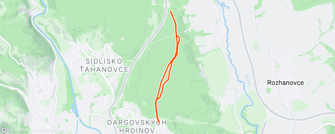 Map of the activity, Skúška terénu