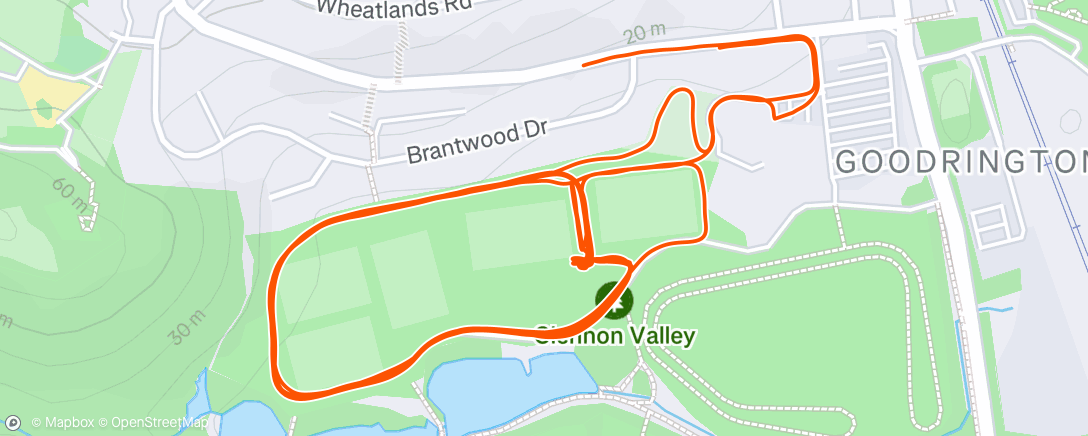Map of the activity, 6 x 1km with Torbay Tri