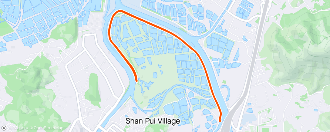 Map of the activity, 空腹南生圍100公里