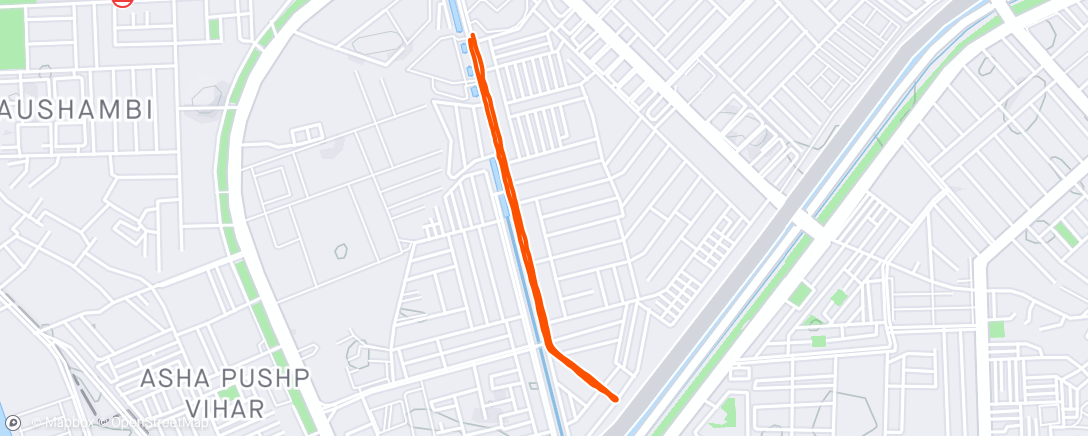 Map of the activity, Morning Run