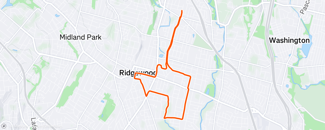 Map of the activity, Had to stop in the wood