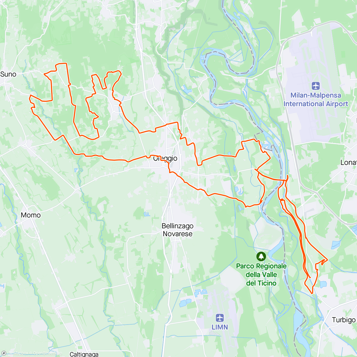 Map of the activity, Vigne Trail
