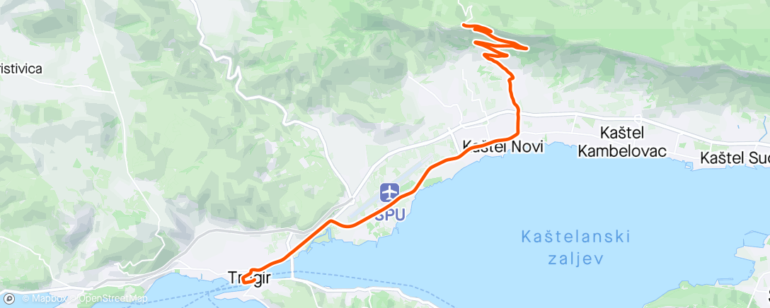 Map of the activity, FulGaz - Kozjak To Trogir