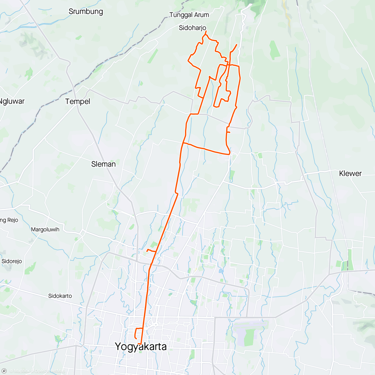Map of the activity, Ride Volcano Run Route 21