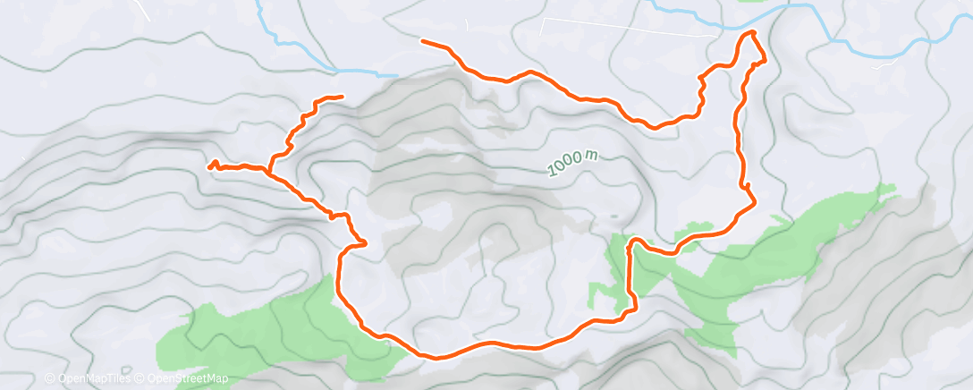 Map of the activity, Carrera de montaña matutina