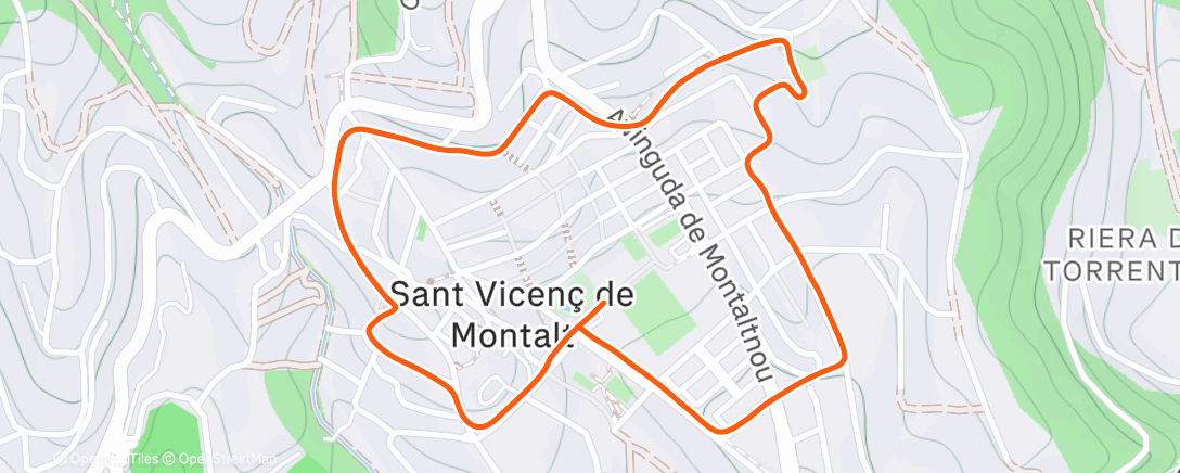 Map of the activity, Caminata a la hora del almuerzo