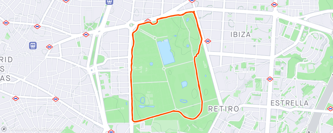 Map of the activity, Wednesday Evening Run