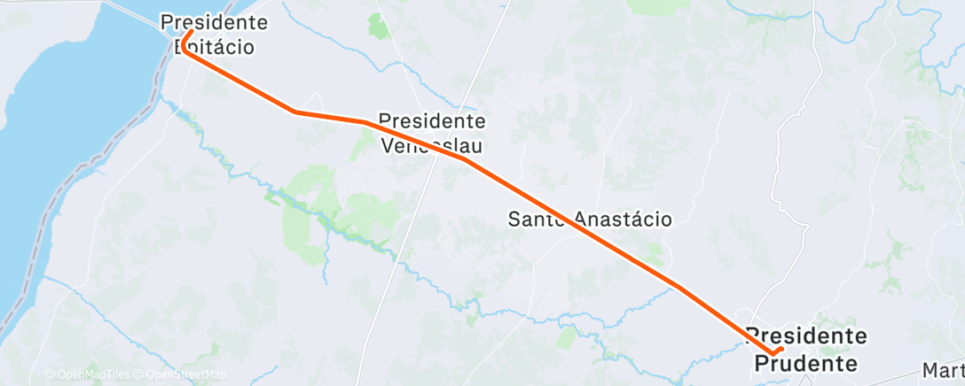 Map of the activity, Pedalada matinal