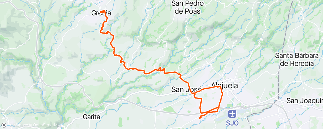 Карта физической активности (Vuelta ciclista por la mañana)
