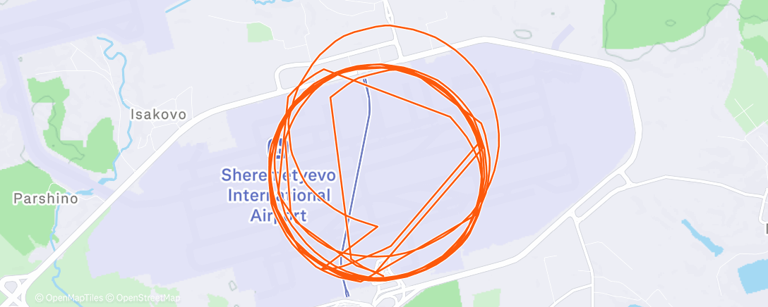 Map of the activity, Вечерний забег