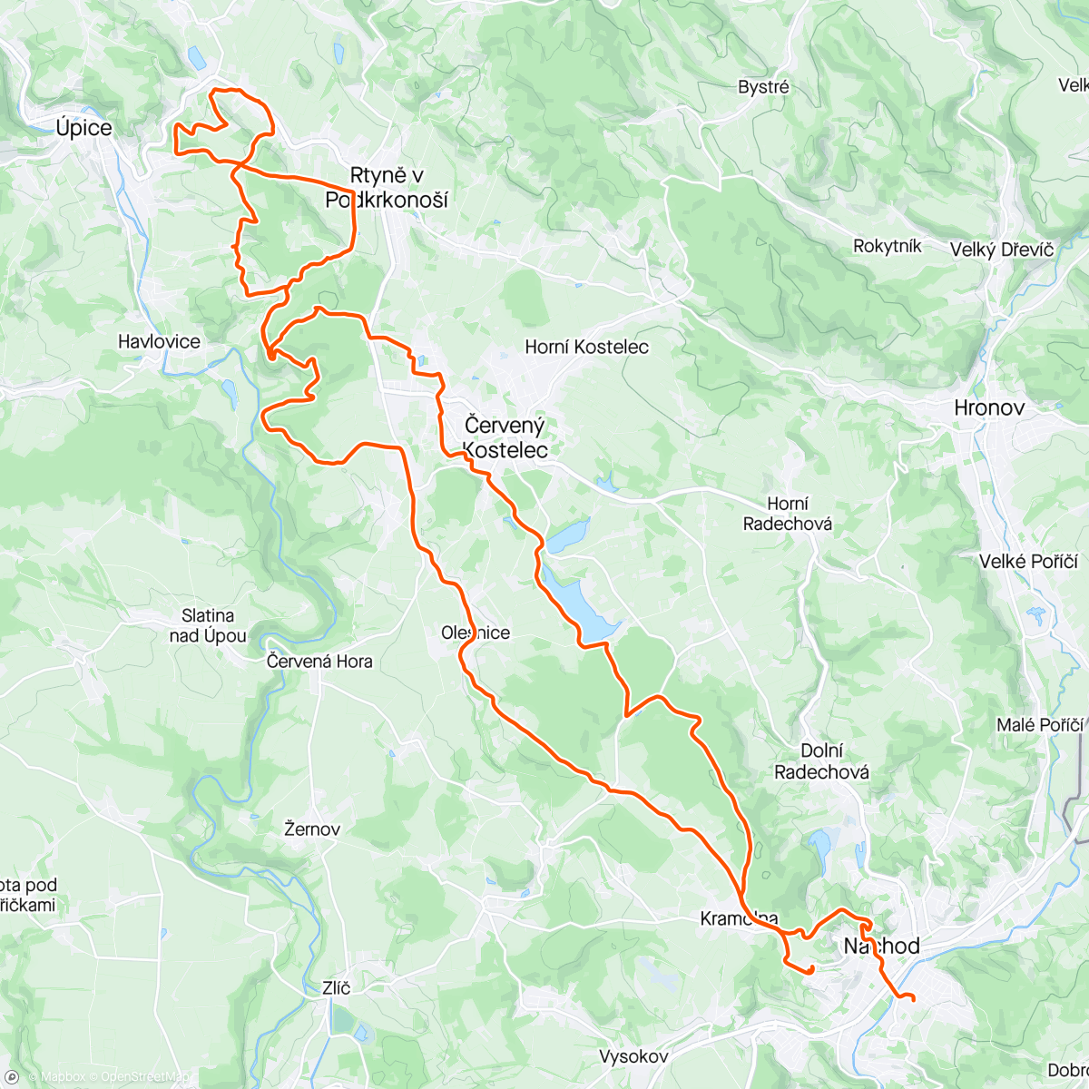 Map of the activity, K Bulánkovi na česnečku (ARO cyklo 2024/2 - C)