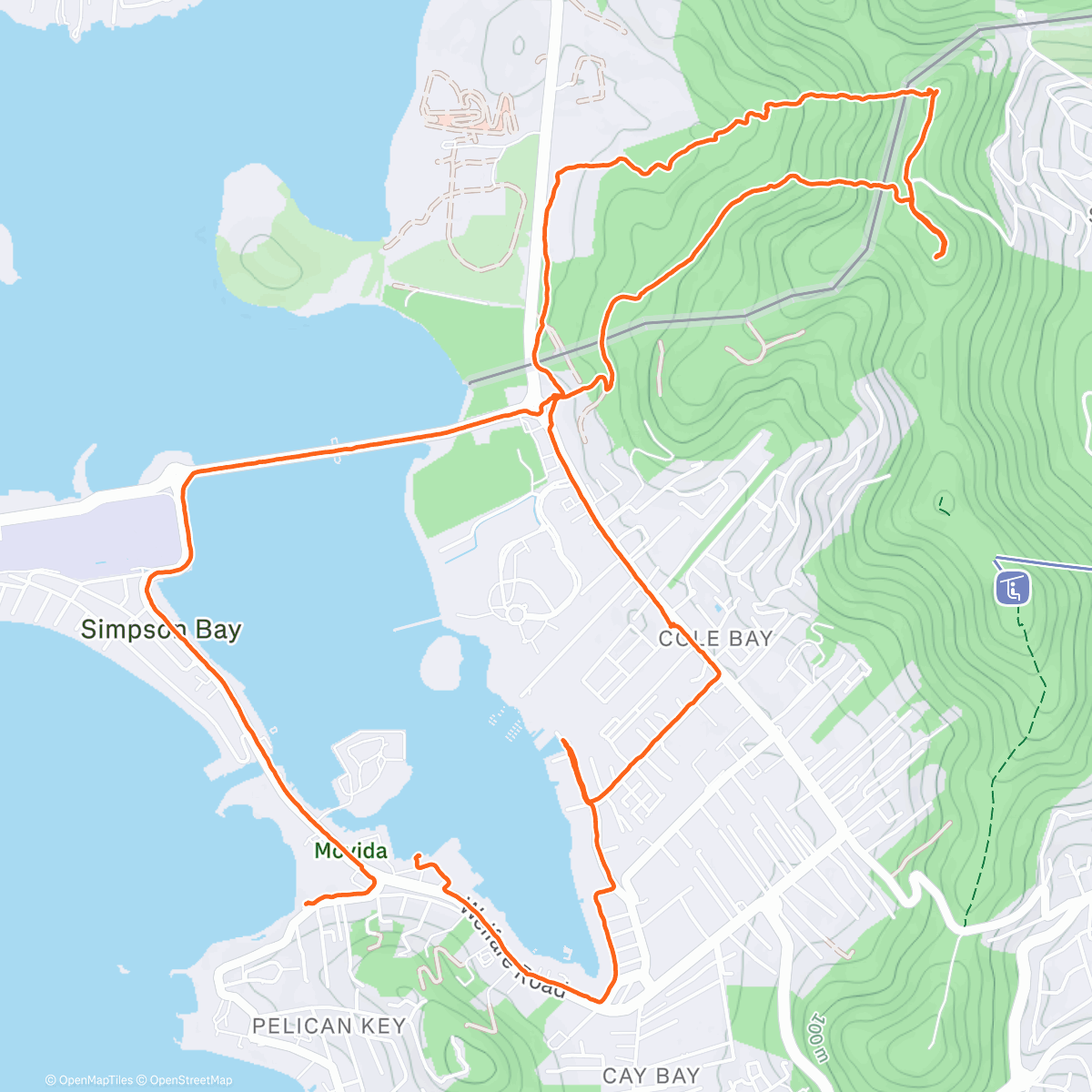 Map of the activity, Morning Hike
