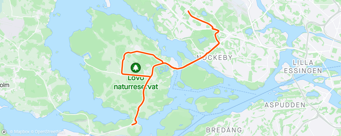 Map of the activity, Zon 2 - Förlängd FRA-runda