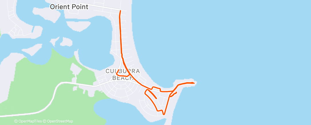Map of the activity, Lunch Run