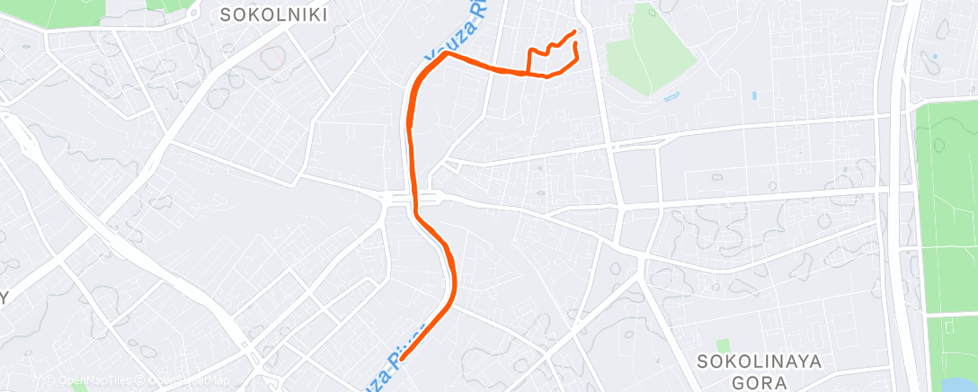 Map of the activity, Morning Run