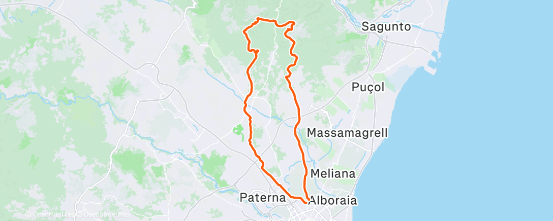 Map of the activity, Morning Mountain Bike Ride