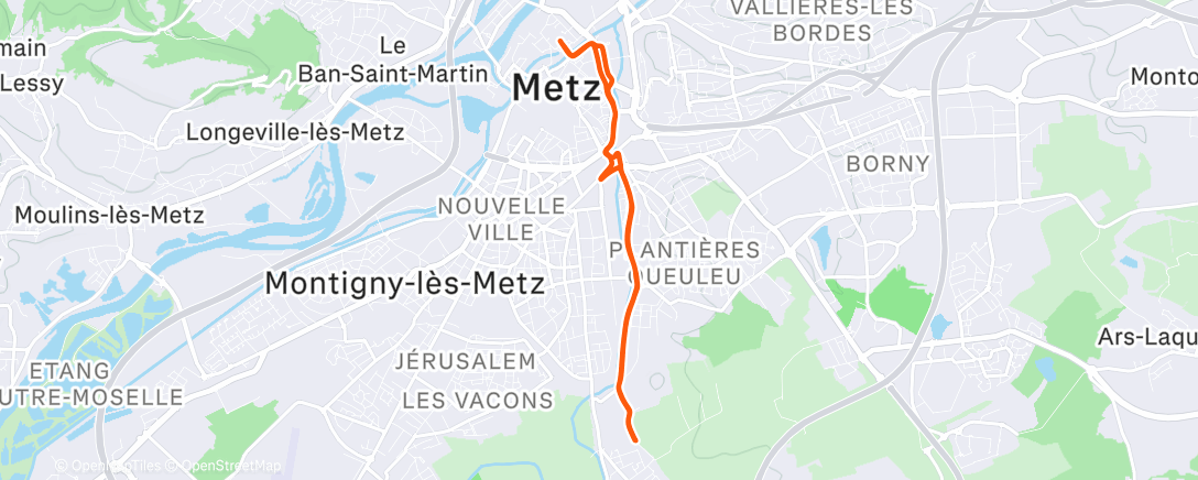 Карта физической активности (Sortie vélotaf 180)