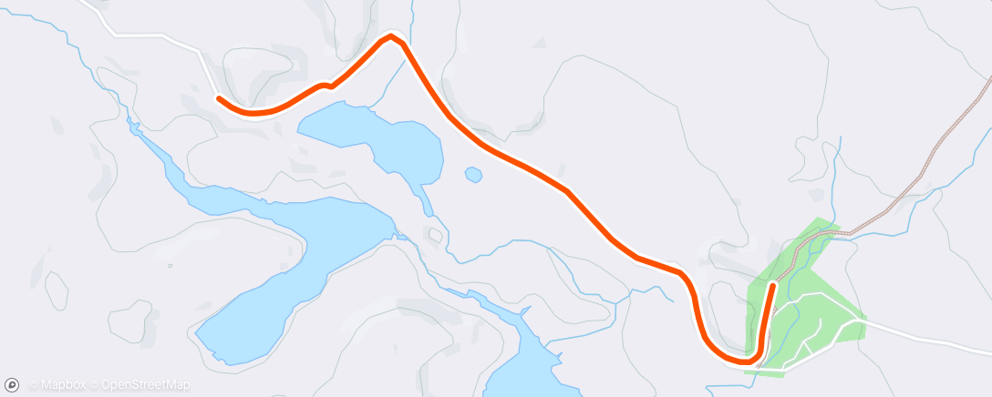 Map of the activity, Post-dinner Tote Road Walk with Josie