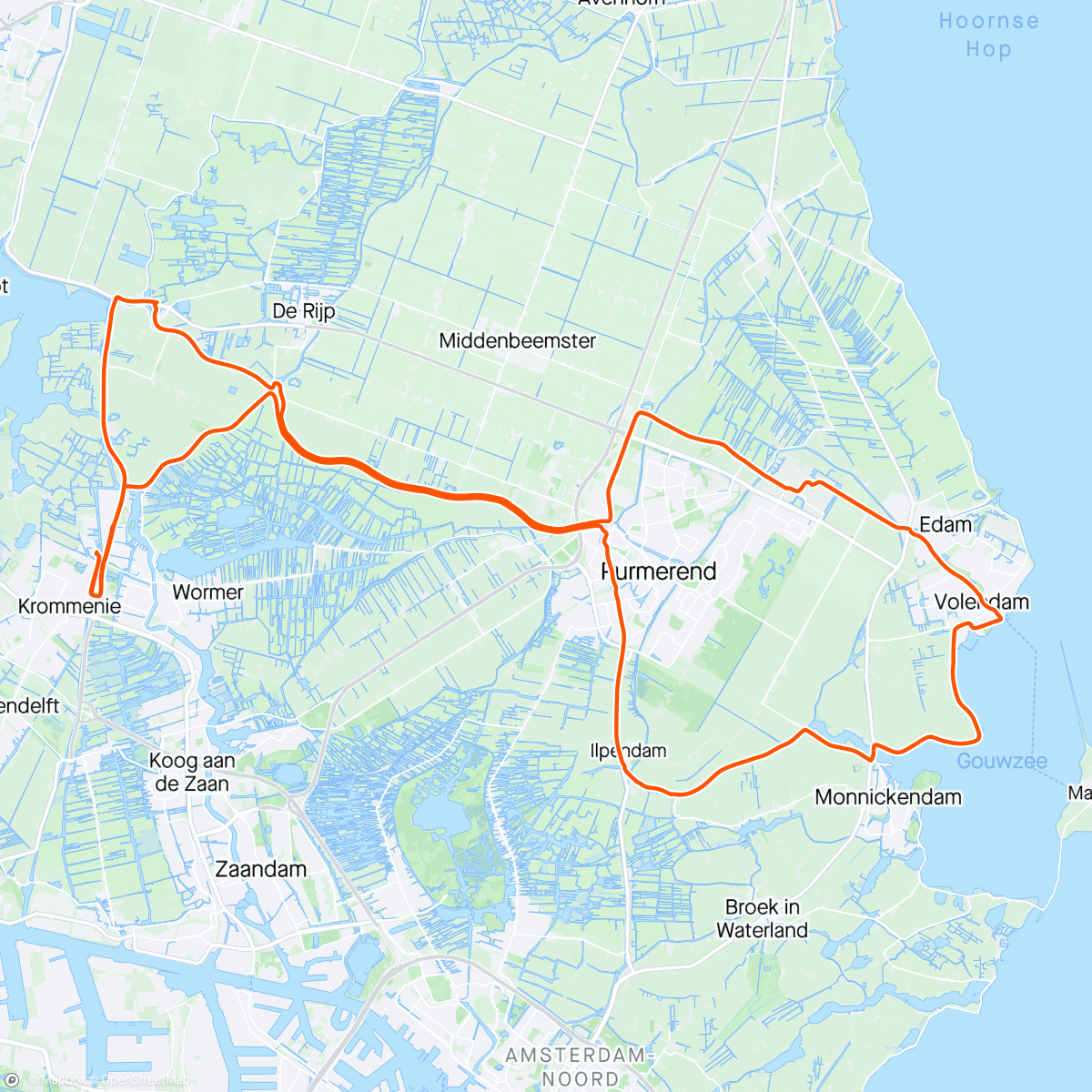 Map of the activity, Perfecte ochtend om te fietsen