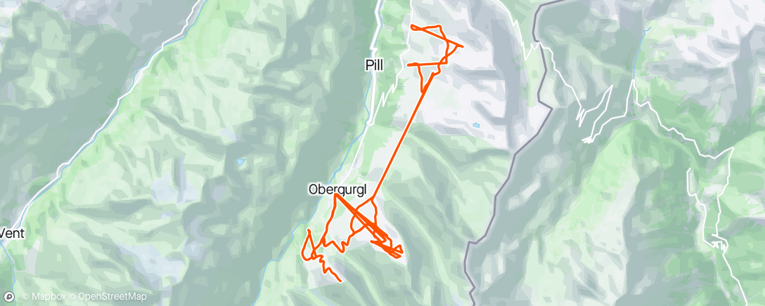 Map of the activity, Obergurgl day #6
