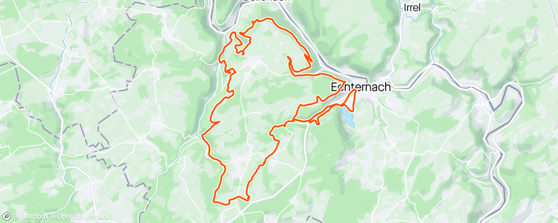 Map of the activity, Echternach met de Modderzakken👍