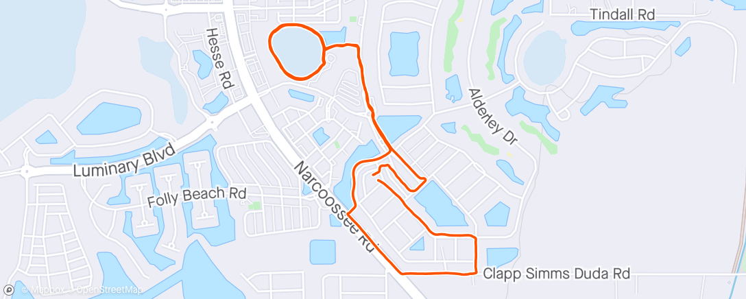 Map of the activity, Orlando