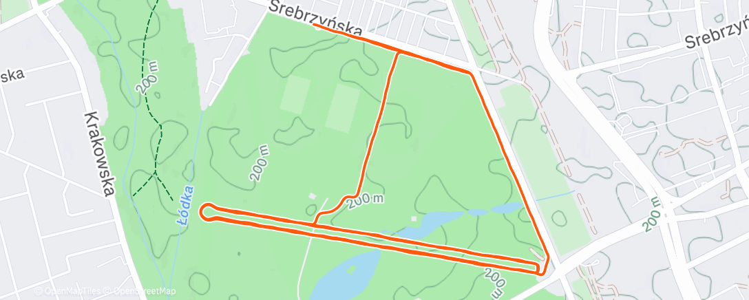 Map of the activity, Afternoon Run