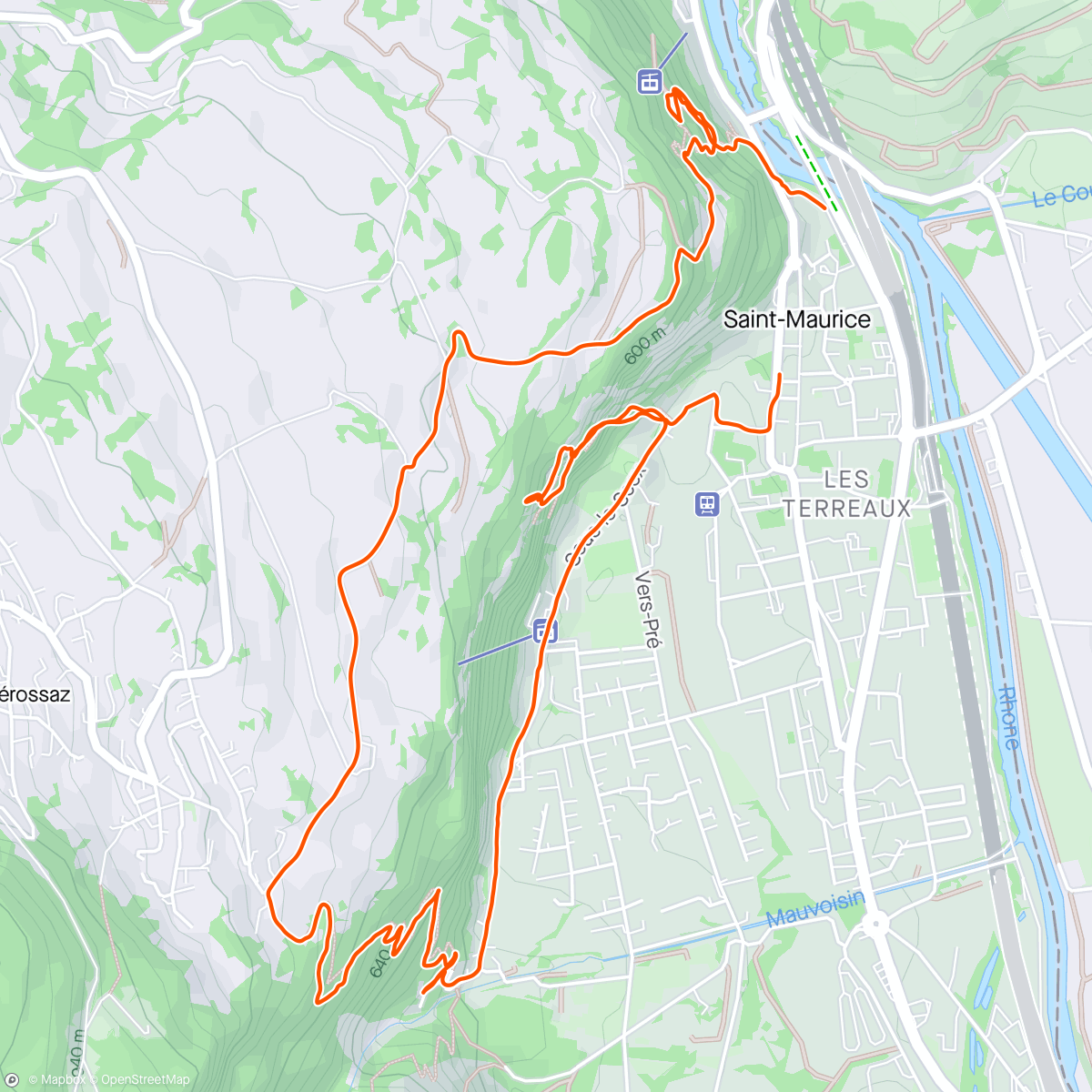 Map of the activity, Chapelle scex - plateau verrosaz