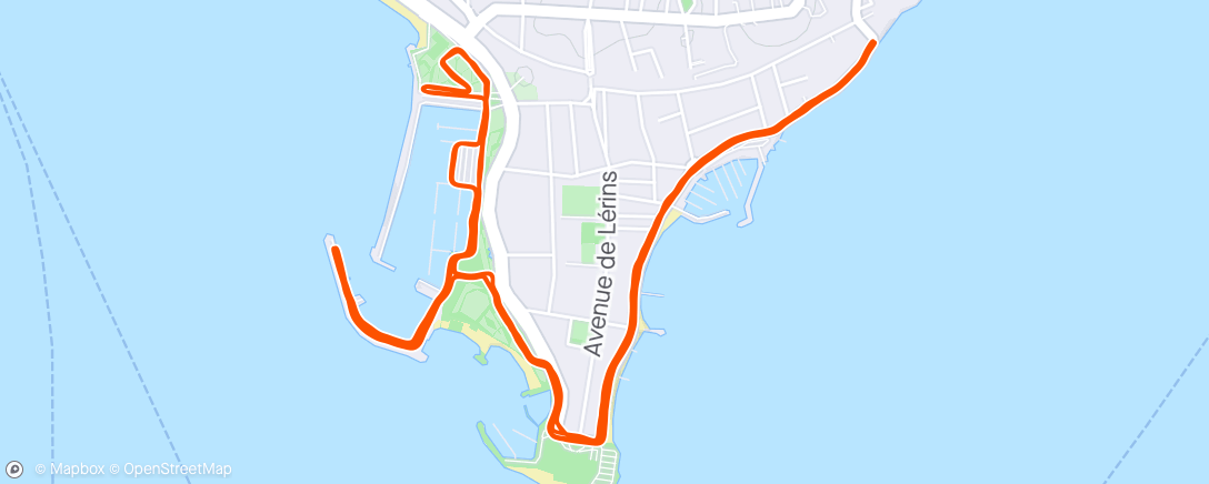 Карта физической активности (Cap 40 « Xtrem Triathlon de Cannes »)