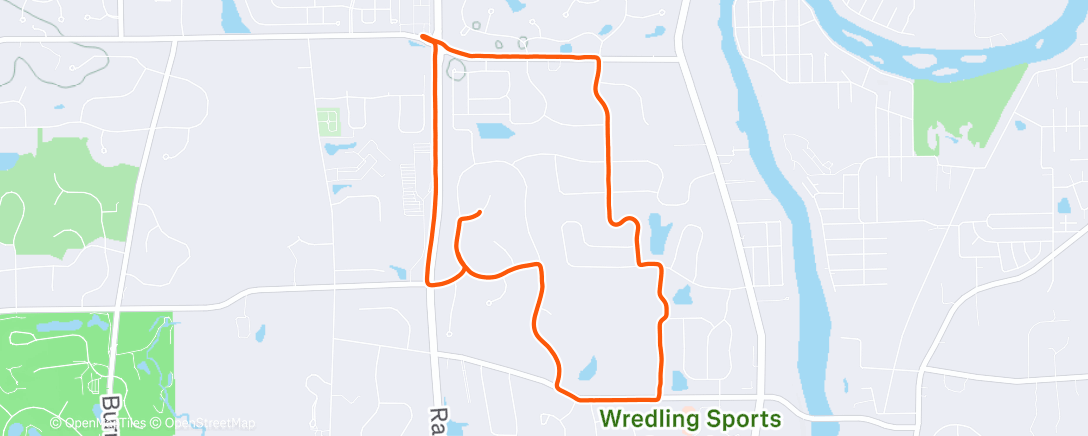Map of the activity, Morning Run