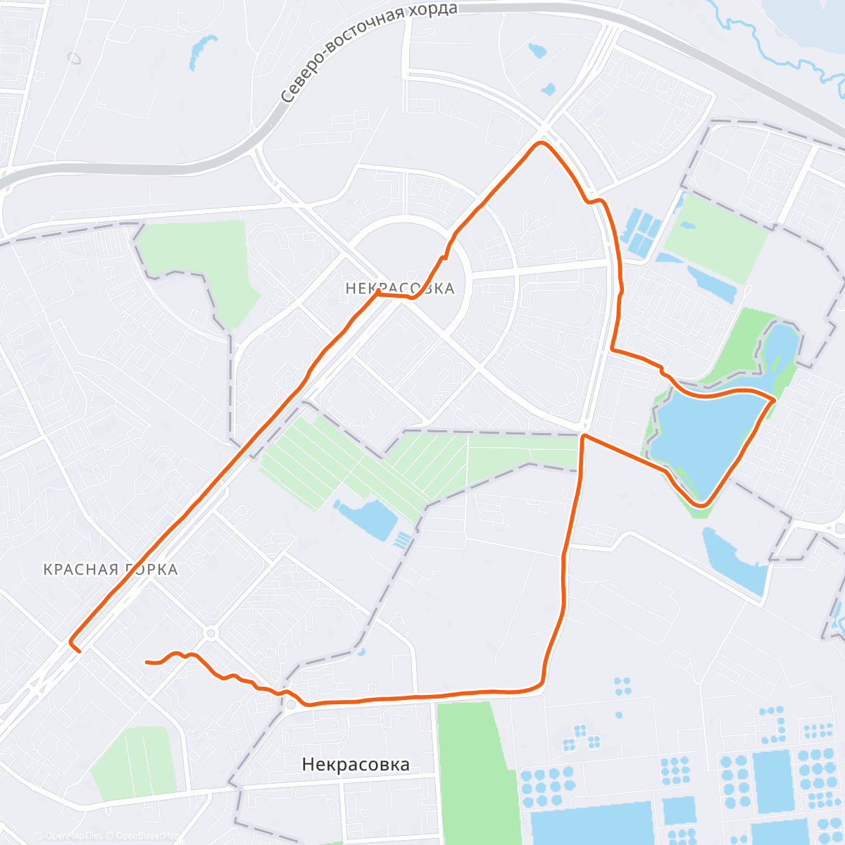 Map of the activity, Утренний забег