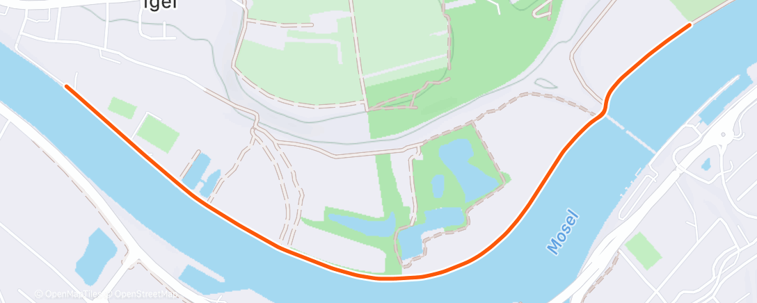 Map of the activity, Night canicross run 🌙🐕