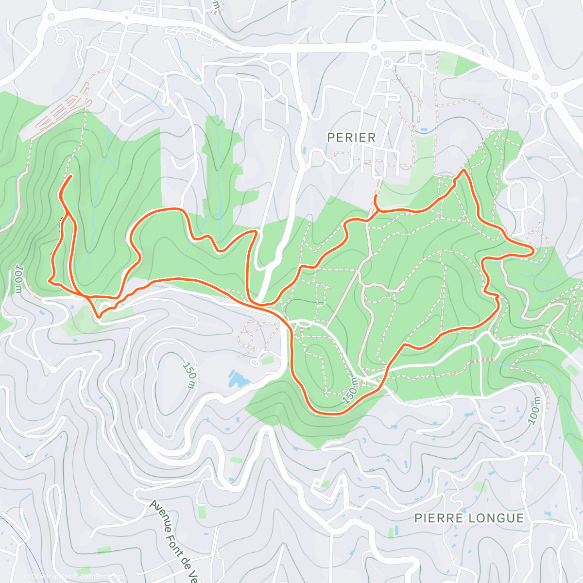 Map of the activity, Randonnée le midi