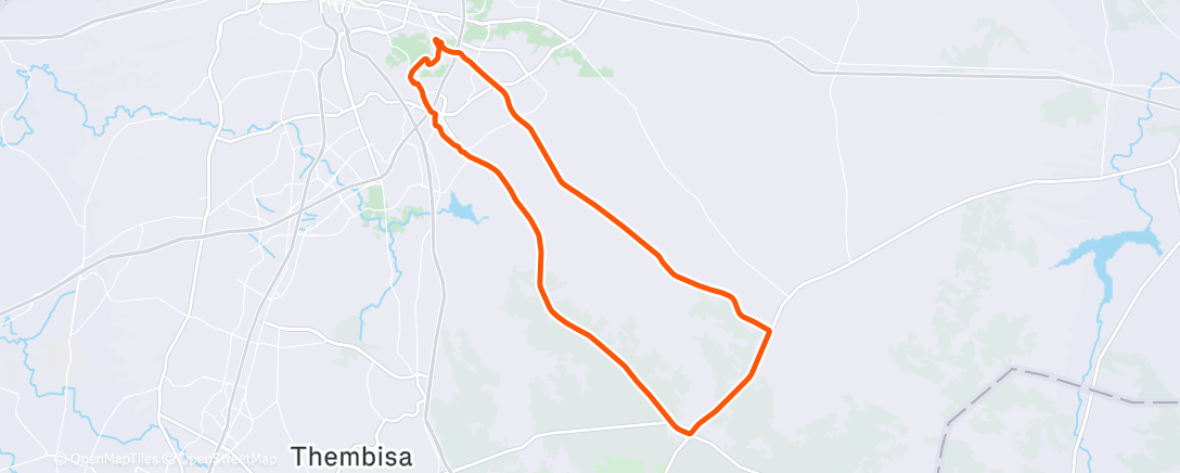 Map of the activity, South African potholes don't play around