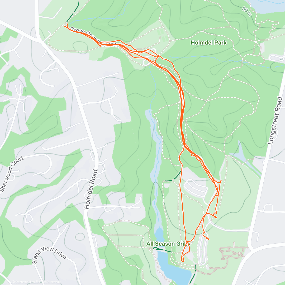 Map of the activity, MEET OF CHAMPS DAD RUN