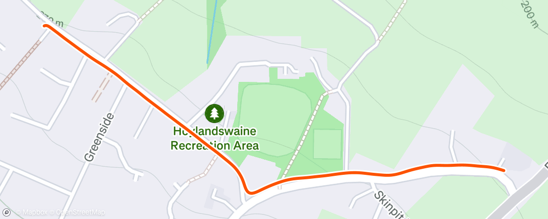 Map of the activity, Morning Run