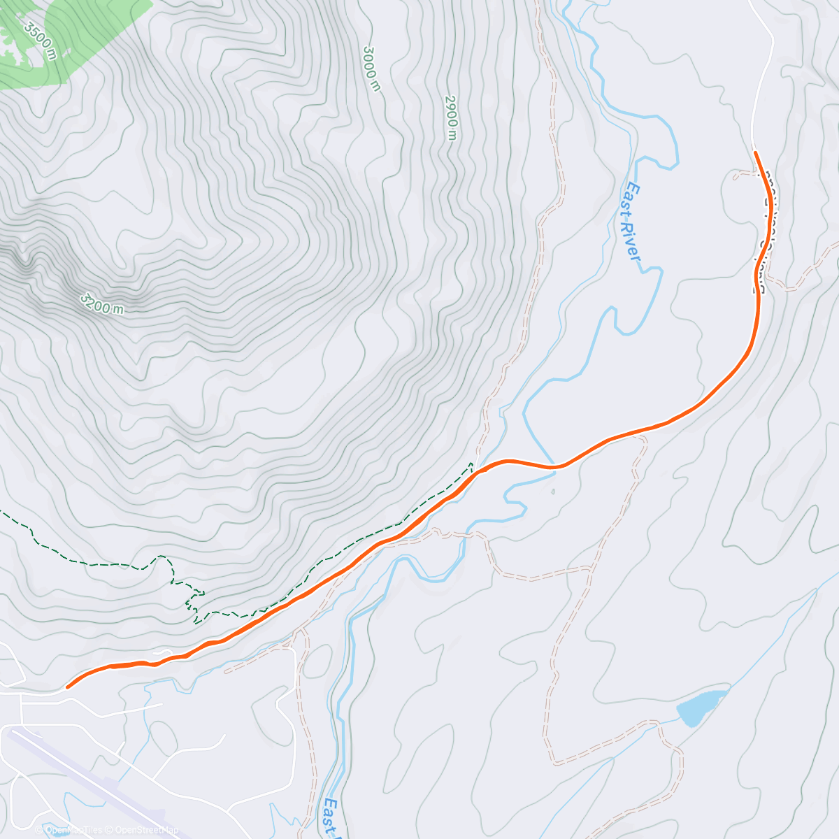 Map of the activity, Lunch Run