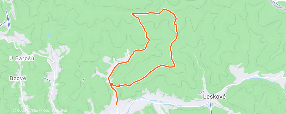 Map of the activity, Afternoon Hike