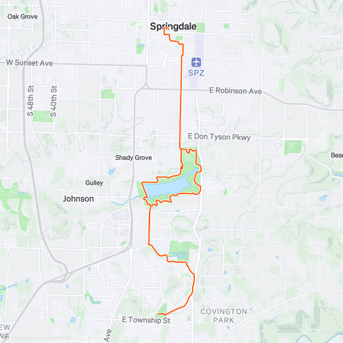 Tour de Frida 19-mile route to Shiloh Square and back. | 30.3 km ...