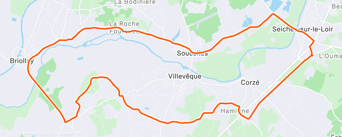 Карта физической активности (Sortie vélo le matin)