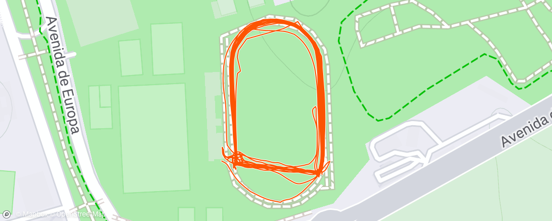 Map of the activity, Carrera de noche