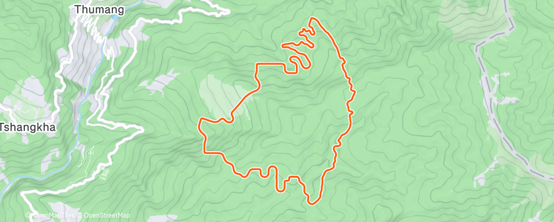Map of the activity, MyWhoosh - Trongsa