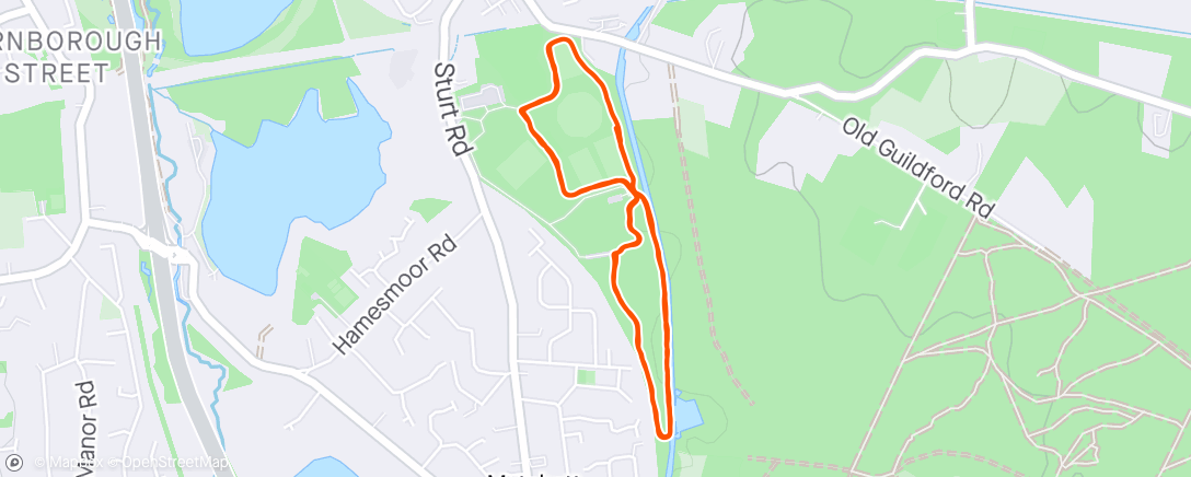 Map of the activity, Morning Run