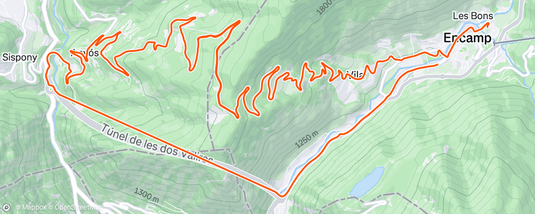 Map of the activity, SUNSET LAP 🇦🇩