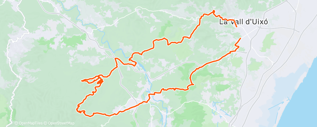 Map of the activity, Bicicleta de montaña matutina