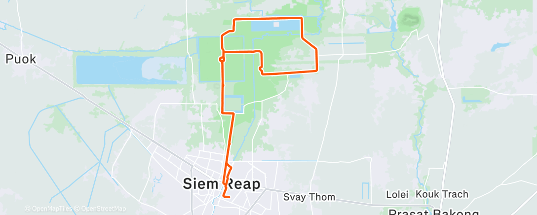 Map of the activity, Afternoon Ride