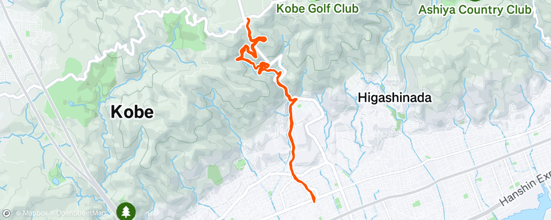 Map of the activity, Hill Workout