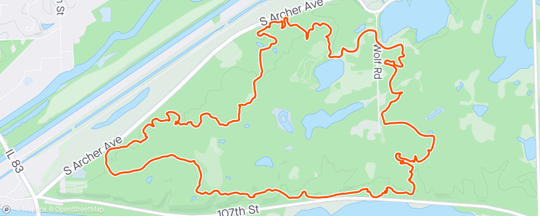 Mapa de la actividad (Everyone and their momma out there widening the trails with their Huffy bikes. 🔴 not 🟡 for sure.)